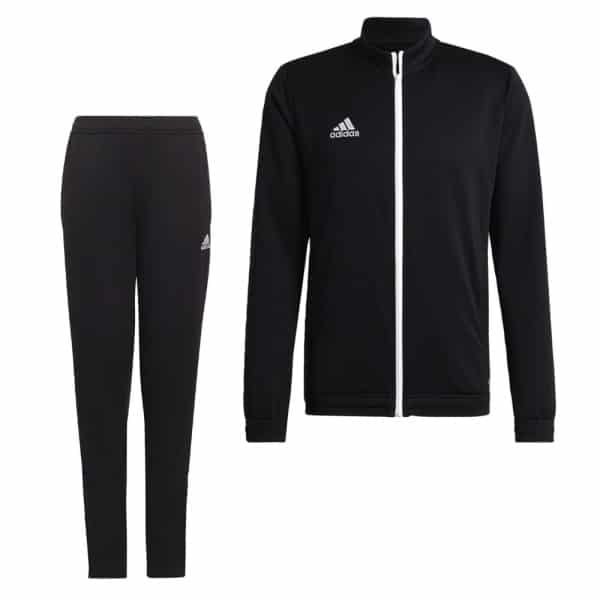 adidas Entrada 22 Full-Zip Trainingspak Kids Zwart Wit adidas Entrada 22 Full-Zip Trainingspak Kids Zwart Wit