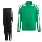 adidas Squadra 21 Trainingspak Kids Groen Zwart Wit