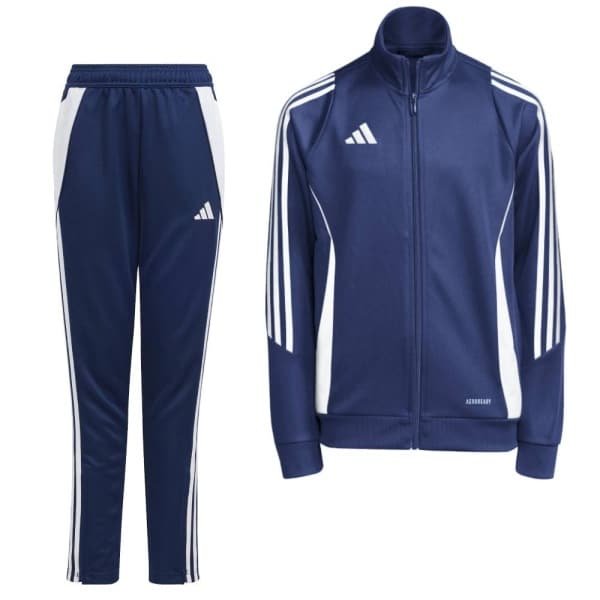 adidas Tiro 24 Trainingspak Kids Donkerblauw Wit adidas Tiro 24 Trainingspak Kids Donkerblauw Wit
