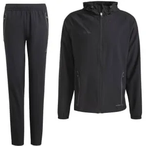 adidas Tiro 25 Vis Tech Competition Hooded Trainingspak Full-Zip Kids Zwart Donkergrijs